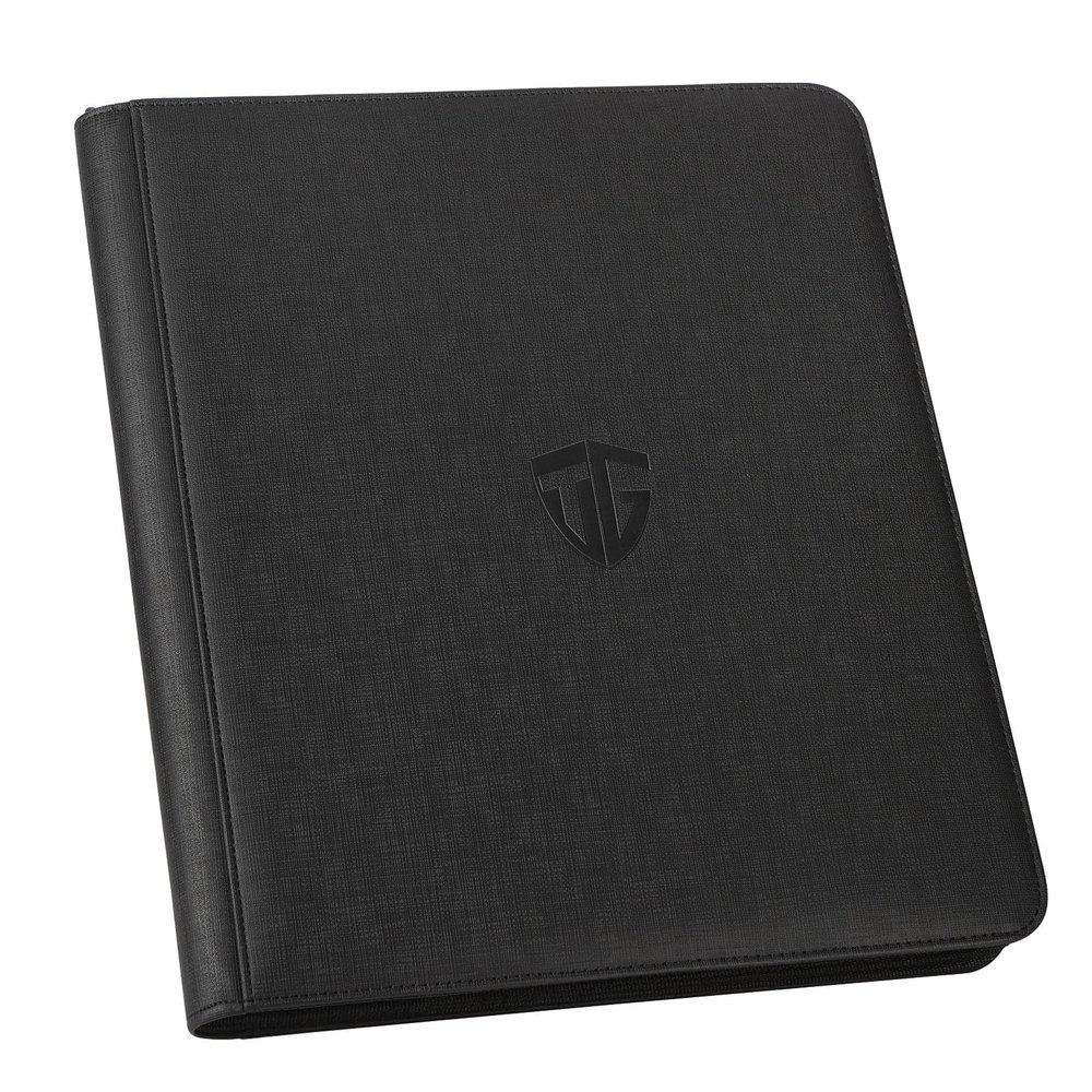 TCGUARD Toploader Binder,Holds 216 Toploaders,9 Pocket Top Loader Binder with Sleeves for 3"x4" Rigid Toploaders Hard Cases,Top loader Binders for TCG, MTG Card Binder, Trading Cards Binder(Black)
