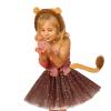 4 Pcs Lion Costume Set Animal Ears Headband Tail Bowtie Tutu Skirt for Girls Kids Halloween Cosplay Party Dress Up view 2