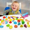 Dough Tools Play for Kids- Toy Accessories Include Stamps Cutter Scissor Roller Extruder Molds and Storage Box Party Favors Set for Age 2-8 view 4
