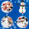 Liliful 30 Pack 1081 Pcs Christmas Snowman DIY Craft Kits Build a Snowman Crafts Accessories for Winter Parties Christmas Stuffers Xmas Gift(Clay) view 3