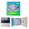 Andux 2 in 1 Magnetic Flight Chess Sets Book Style Travel Board Games Portable Chess Toys CXYXQ-04 (Flight + Chess) view 1