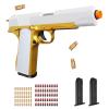 Bugrtey Soft Bullet Toy Gun Pistol with Shell Ejecting for Outdoor/Indoor Shooting Games Toys, Fake Gun Prop for Halloween Costume, Educational Play Toy Guns Model(Gold), Christmas/Birthday Gifts view 1