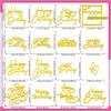 15Piece Gold Happy Birthday Cake Toppers Acrylic Mirror Inserts for Cakes Cupcakes Desserts 15 Styles view 2