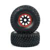 1/8 Mojave Short-Course Truck Tire Tires Wheel FS Desert Truck Off-Road Buggy 17MM Adapter Wearable 336184 RC Model Car (Color : Red 2pcs) view 1