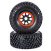 1/8 Mojave Short-Course Truck Tire Tires Wheel FS Desert Truck Off-Road Buggy 17MM Adapter Wearable 336184 RC Model Car (Color : Red 2pcs) view 4