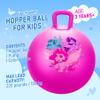 U&C Planet Hopper Ball 18 inches Bouncy Ball with Handle for Kids Age 3-6 Hoppity Hop Sit and Bounce Jumping Hopping Toy with Pump and Gift Box Great Gift for Birthday Christmas, Pink view 2