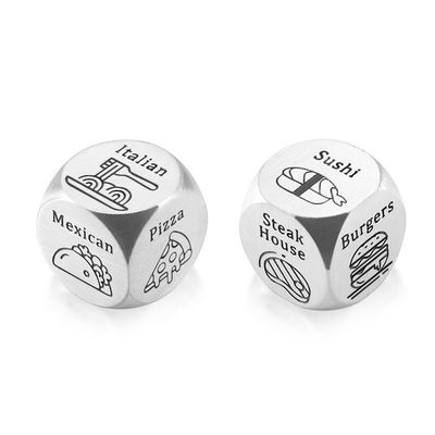 2 PCS Food Dice Valentines Day Gifts for Him Her Couple Dice for Adult Women Men Wife Gifts for Wife from Husband Girlfriend Boyfriend Love DiceWhite Elephant Food Decision Decider