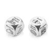 2 PCS Food Dice Valentines Day Gifts for Him Her Couple Dice for Adult Women Men Wife Gifts for Wife from Husband Girlfriend Boyfriend Love DiceWhite Elephant Food Decision Decider view 1