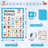 Joy Bang Christmas Bingo for Kids & Adults - Snowman Bingo Game for 36 Players with Winter Stickers - Xmas Activity & Holiday Party Supplies view 2