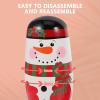 FOMIYES 5 Pcs Christmas Wooden Russia Dolls, Christmas Russian Nesting Dolls, 5 Layers Snowman Matryoshka Toys, Snowman Handmade Winter Decoration for Children view 4