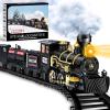 Shemira Christmas Train Set, Train Toys for Boys Girls,Toy Train with Light Smoke and Sound, Steam Train Set for Around Christmas Tree, Toys Gifts for 3 4 5 6 7 8+ Year Old Kids (Carbon Black) view 1