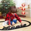 Shemira Christmas Train Set, Train Toys for Boys Girls,Toy Train with Light Smoke and Sound, Steam Train Set for Around Christmas Tree, Toys Gifts for 3 4 5 6 7 8+ Year Old Kids (Carbon Black) view 2