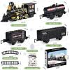Shemira Christmas Train Set, Train Toys for Boys Girls,Toy Train with Light Smoke and Sound, Steam Train Set for Around Christmas Tree, Toys Gifts for 3 4 5 6 7 8+ Year Old Kids (Carbon Black) view 3