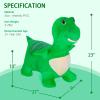 INPANY Bouncy Dinosaur Hopper Toys for 2 Year Old Boy, Toddler Plush Bouncing Animals, Kids Inflatable Hopping Horse, Ride on Rubber Bouncer, Indoor Outdoor Cool Birthday Gifts for 3 4 Yr Girl view 4