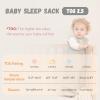 Yoofoss Baby Sleep Sack 0-6 Months TOG 2.5 Winter Baby Wearable Blanket, 100% Organic Cotton Infant Sleeping Sack 2-Way Zipper Warm Quilted Sleep Sack view 3