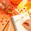 JUNEBRUSHS Fall Mini Erasers, 150Pcs Cute Thanksgiving Erasers Mini Erasers for Bulk Maple Leaf Novelty Pencil Erasers Stationery for Classroom Prizes Homework Rewards Gifts Party Favors view 3