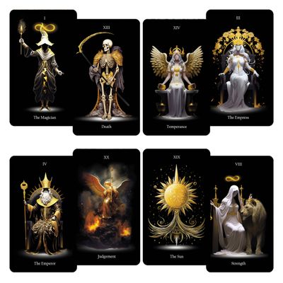 CRAFTERIAN Tarot Cards, 78 Cards Deck with Gold Edges, Original Lost Soul for Beginners and Experts with Guide Book and Gift Bag, Fortune Telling Game, Divination Tools for All Skill Levels.