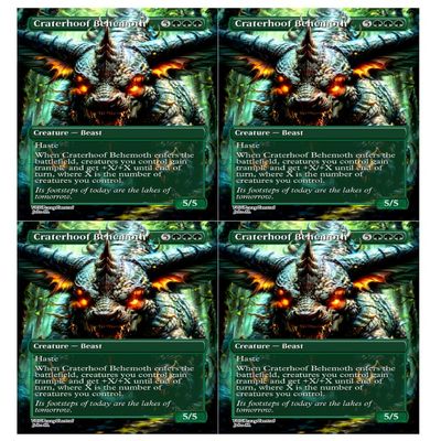 4x | Craterhoof Behemoth | Anime | Full Art | Foil or Non-Foil (Foil)