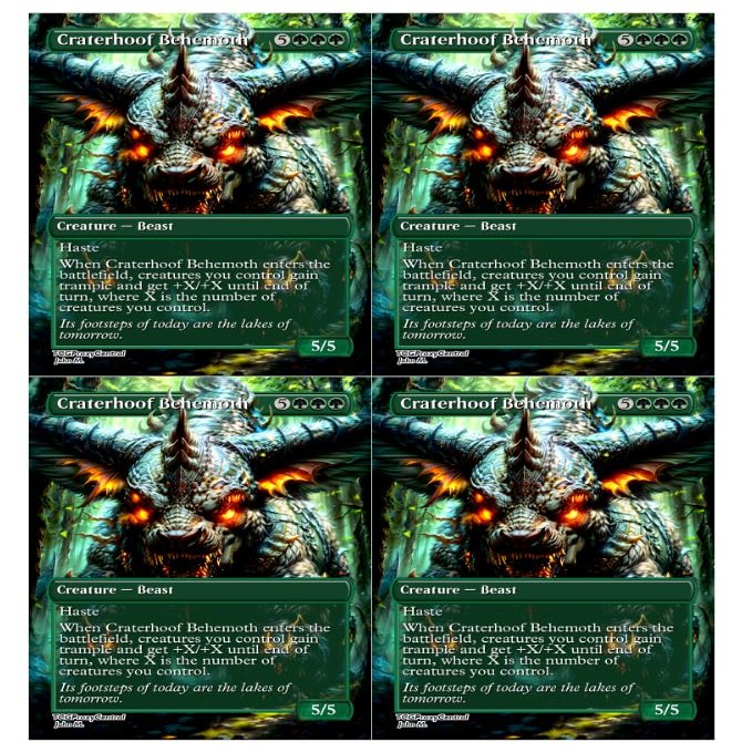 4x | Craterhoof Behemoth | Anime | Full Art | Foil or Non-Foil (Foil)
