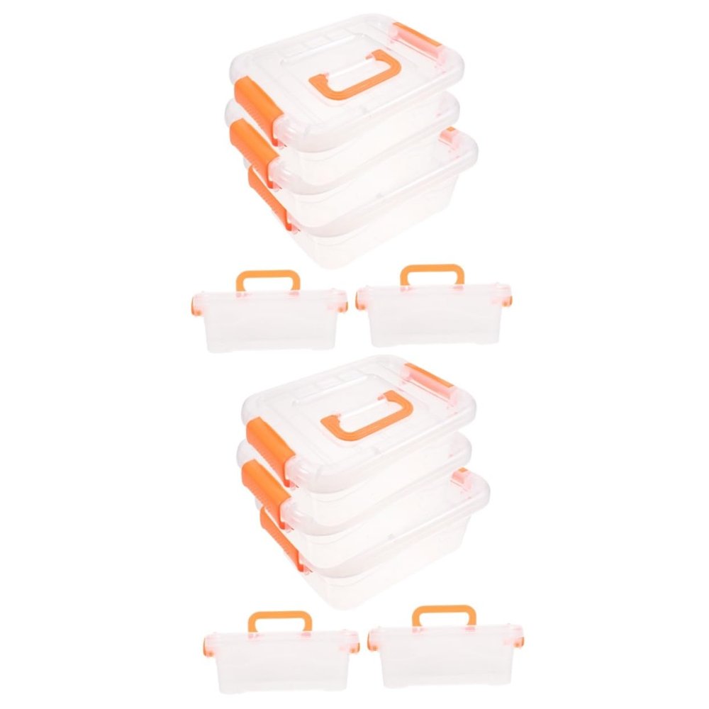 ABOOFAN 10pcs Plastic Storage Box Handle for Toy Organization Carrying Case for Desk and Car Design