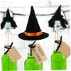 Beatifufu 5Pcs Mini Halloween Witch Hats for Wine Bottles Cute Party Hat Decorations for Halloween Home Decor and Festive Scene Layouts view 2