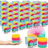 The Dreidel Company Plastic Multicolor Coil Spring, Goody Bag Fillers, Party Favor for Kids, 3" Inches (80mm) (40-Pack) view 2