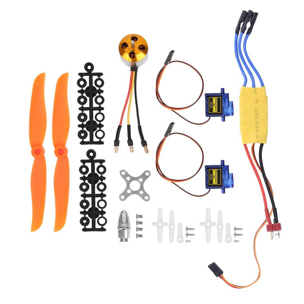 2200kV Brushless Motor, 30A ESC, SG90 9G Micro Servo and 6035 Propeller for RC Planes, 400-450 Aircraft and RC Helicopters (2212 KV2200 Motor + 6035 Paddle + 9g Steering
