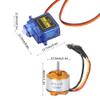 2200kV Brushless Motor, 30A ESC, SG90 9G Micro Servo and 6035 Propeller for RC Planes, 400-450 Aircraft and RC Helicopters (2212 KV2200 Motor + 6035 Paddle + 9g Steering view 2