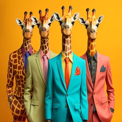Cross & Glory - The Fab Four Giraffes - 1000 Piece Jigsaw Puzzle for Adults | Unique Artwork Jigsaw Puzzles | Fun | Challenging Brain Teaser