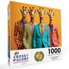 Cross & Glory - The Fab Four Giraffes - 1000 Piece Jigsaw Puzzle for Adults | Unique Artwork Jigsaw Puzzles | Fun | Challenging Brain Teaser view 3