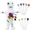 10Pcs Voodoo Doll Kit, Real Voodoo Dolls with 9 Skull Pins Creepy Ghost Doll Revenge Spells Voodoo Doll Relieve Stress Horror Doll for Halloween Christmas Birthday Gi-ft Ornament Decoration( White ) view 1