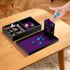 3 in 1 Dice Rolling Tray Dice Tower and Dice Storage, DNDND Portable Rectangle Storage with Lid for Table Game Dungeons and Dragons D&D or Tabletop RGP Gaming (Purple Velvet and Black PU Leather) view 2