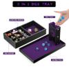3 in 1 Dice Rolling Tray Dice Tower and Dice Storage, DNDND Portable Rectangle Storage with Lid for Table Game Dungeons and Dragons D&D or Tabletop RGP Gaming (Purple Velvet and Black PU Leather) view 3