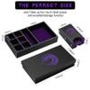 3 in 1 Dice Rolling Tray Dice Tower and Dice Storage, DNDND Portable Rectangle Storage with Lid for Table Game Dungeons and Dragons D&D or Tabletop RGP Gaming (Purple Velvet and Black PU Leather) view 4