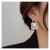 OXOAMP Beautiful Earrings Geometric Square Hanging Stud Earrings Hollow Metal Trendy Earrings Earrings for Women Fashion view 4