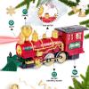 Kids Train Set, Christmas Train Set for Under The Trees, Electric Train Toys for Boys Girls with Steam Locomotive, Passenger Cars, Cargo Cars, Sounds & Lights, for 3 4 5 6 7 8+ Years O view 2