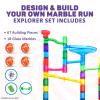 Marble Genius Marble Run Explorer Set, STEM Toys & Maze Construction Building - 85 Translucent Track Pieces & Glass Marbles for Family, Kids Toddlers Ages 4-8 - Fun Holiday Creative Gifts view 3