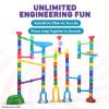 Marble Genius Marble Run Explorer Set, STEM Toys & Maze Construction Building - 85 Translucent Track Pieces & Glass Marbles for Family, Kids Toddlers Ages 4-8 - Fun Holiday Creative Gifts view 4