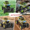 2PACK Remote Control Car for Boys Girls, RC Stunt Car 4WD Monster Truck 2.4Ghz with 6 Rechargeable Batteries Dual Motors Unique Graffiti Off Road Toy Cars view 1