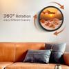 Mtadmai 17.3" Moving Sand Art, 3D Sand Art Pictures Deep Sea Sandscape Living Room Decoration, 360 Rotate, Glass Crafts Solid Wood Frame, Relaxing Mood Home Office Work Wall Art Decor view 2