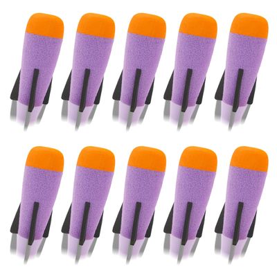 TORMEN Missile Refill Rockets Darts, Launcher Fires Foam Bullets Compatible for Nerf Missile Launcher Toy (Purple, 10 Pcs