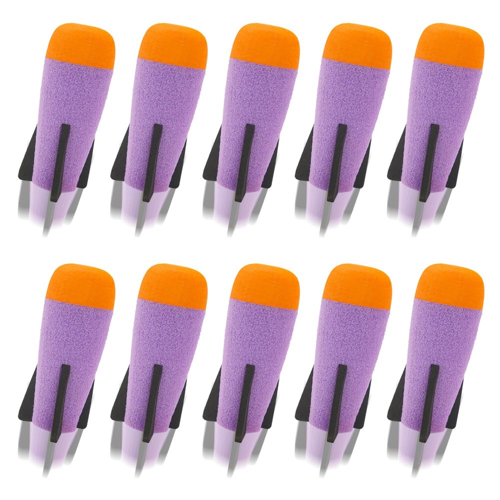 TORMEN Missile Refill Rockets Darts, Launcher Fires Foam Bullets Compatible for Nerf Missile Launcher Toy (Purple, 10 Pcs