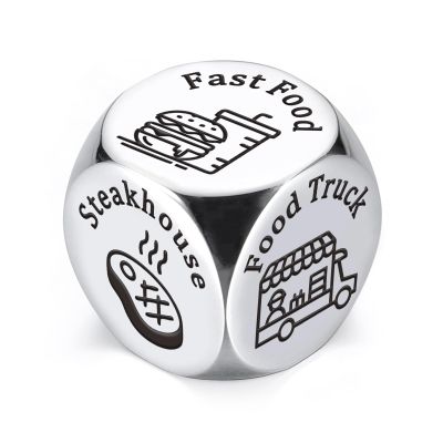 11 yeare Anniversary Steel Gifts for Boyfriend Girlfriend Him Her Food Date Night Decision Dice for Couples Foodie Dice Makers Gifts for Women Men Valentines Birthday Christmas Wedding Gift Ideas