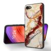 Tudguiloae for Orbic Joy RC608L Phone Case - Soft TPU Material, Ultra-Thin Soft Silicone, Anti-Slip, Shockproof, Precise Lens Protection, Red and Gold Marble Design view 1