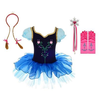 Dressy Daisy Ballerina Princess Costume Dance Outfit Ballet Tutu Dress Fancy Dancewear with Accessories for Toddler Girls Size 3T - 4T, Blue