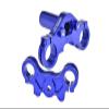 Aluminum 7075 Triple Clamp Set for LOSI 1:4 Promoto-MX Motorcycle Dirt Bike RTR LOS06000 LOS06002 Upgrades - Blue view 1