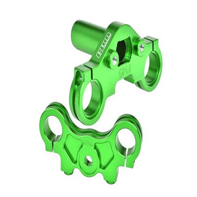 Aluminum 7075 Triple Clamp Set for LOSI 1:4 Promoto-MX Motorcycle Dirt Bike RTR LOS06000 LOS06002 Upgrades - Green