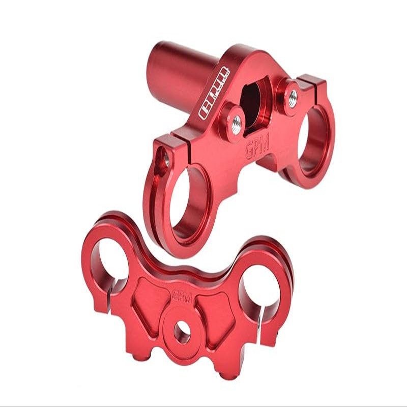 Aluminum 7075 Triple Clamp Set for LOSI 1:4 Promoto-MX Motorcycle Dirt Bike RTR LOS06000 LOS06002 Upgrades - Red