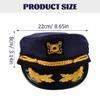Abaodam Embroidered Sailor Hat Yacht Captain Hat for Cosplay Nautical Themed Parties and Halloween Costume Accessories Lightweight Durable view 2