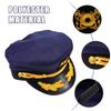 Abaodam Embroidered Sailor Hat Yacht Captain Hat for Cosplay Nautical Themed Parties and Halloween Costume Accessories Lightweight Durable view 4